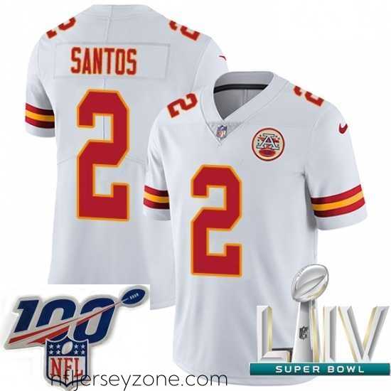 Unparalleled 2020 Super Bowl LIV Nike Kansas City Chiefs #2 Cairo Santos White Vapor Untouchable Limited Player NFL Jersey