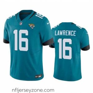Premium Jacksonville Jaguars 16 Trevor Lawrence Teal 2023 F.U.S.E Vapor Untouchable Limited Stitched Jersey