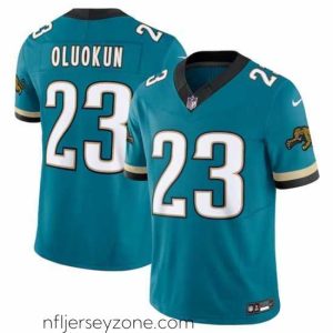 Luxurious Jacksonville Jaguars 23 Foye Oluokun Teal 2024 F.U.S.E Prowler Throwback Vapor Limited Stitched Football Jersey