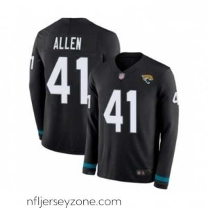 Superior Jacksonville Jaguars 41 Josh Allen Limited Black Therma Long Sleeve Football Jersey