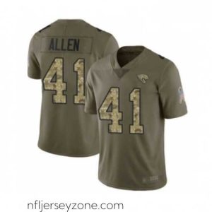 First class Jacksonville Jaguars 41 Josh Allen Limited Olive Camo 2017 Salute to Service Football Jersey