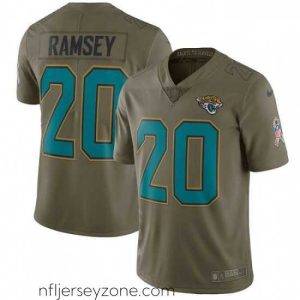 Exclusive Nike Jacksonville Jaguars 20 Jalen Ramsey Limited Olive 2017 Salute to Service NFL Jersey