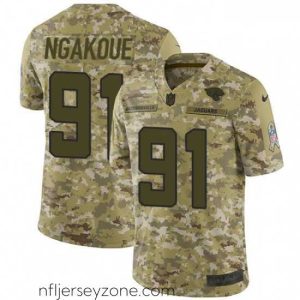 Superior Nike Jacksonville Jaguars 91 Yannick Ngakoue Limited Camo 2018 Salute to Service NFL Jer