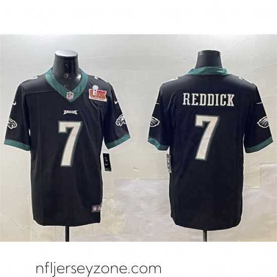 Exclusive Philadelphia Eagles 7 Haason Reddick Black 2025 Super Bowl LIX Patch Vapor Untouchable Limited Stitched Football Jersey