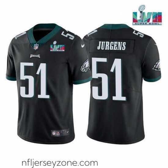 Unparalleled Toddler Philadelphia Eagles 51 Cam Jurgens Black Super Bowl LVII Vapor Untouchable Limited Stitched Jersey