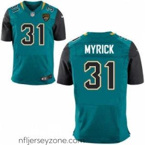 Superior Mens Jacksonville Jaguars #31 Jalen Myrick Teal Elite Jersey