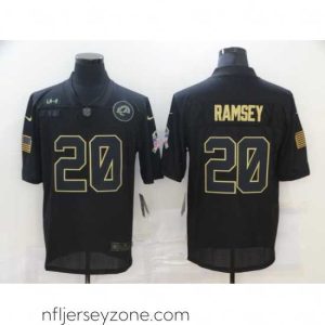 Luxurious Nike Jacksonville Jaguars 20 Jalen Los Angeles Ramsey Black 2020 Salute To Service Limited Jersey