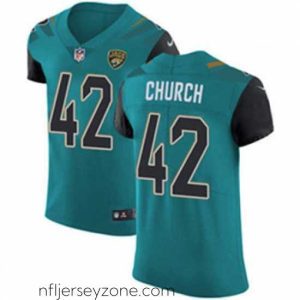 Exquisite Nike Jaguars #42 Barry Church Teal Green Team Color Mens Stitched NFL Vapor Untouchable Elite Jersey