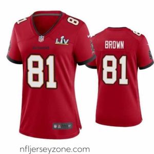Premium Antonio Brown Buccaneers Red Super Bowl Lv Game Jersey