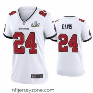 High end Carlton Davis Buccaneers White Super Bowl Lv Game Jersey