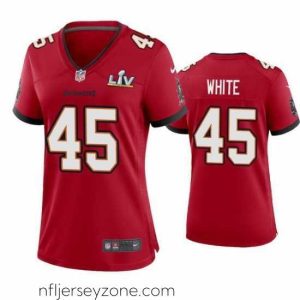 High end Devin White Buccaneers Red Super Bowl Lv Game Jersey