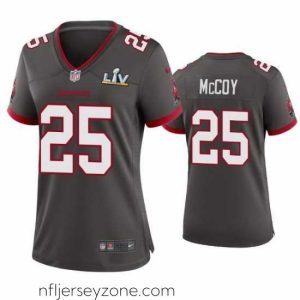 Luxurious Lesean Mccoy Buccaneers Pewter Super Bowl Lv Game Jersey