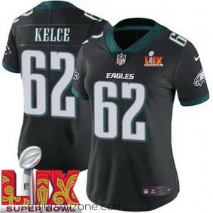 Top grade Philadelphia Eagles Jason Kelce #62 Black 2024 2025 Super Bowl LIX F.U.S.E Stitched NFL Jersey