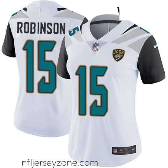 Unparalleled Womens Nike Jacksonville Jaguars 15 Allen Robinson White Vapor Untouchable Limited Player NFL Jersey