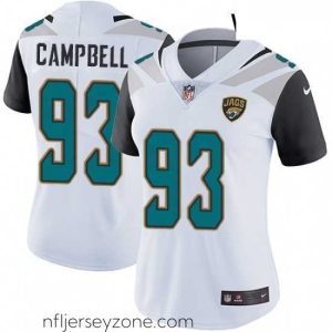 Luxurious Womens Nike Jacksonville Jaguars 93 Calais Campbell White Vapor Untouchable Limited Player NFL Jersey