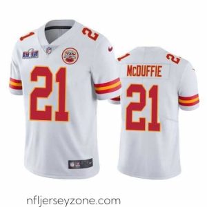 Superior Kansas City Chiefs 21 Trent McDuffie White Vapor Untouchable Limited Stitched Football 2024 Super Bowl LVIII Jersey