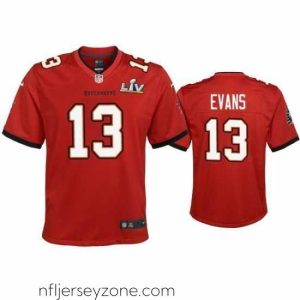 High end Mike Evans Buccaneers Red Super Bowl Lv Game Jersey