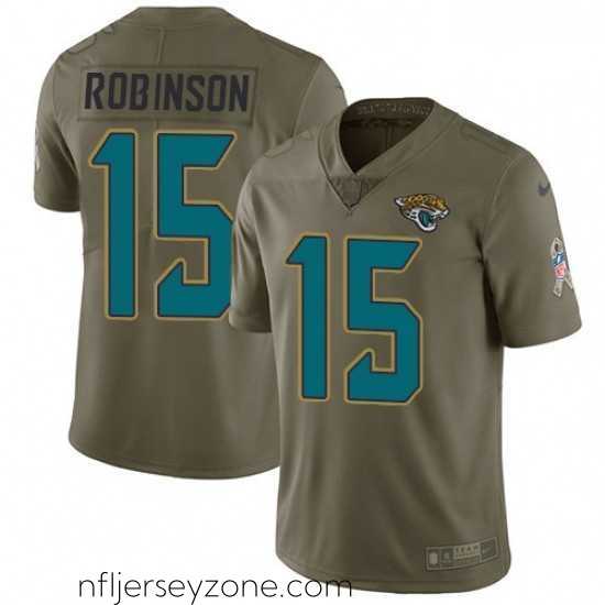 First class Nike Jacksonville Jaguars 15 Allen Robinson Limited Olive 2017 Salute to Service NFL Jersey